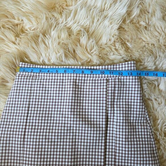 Theory Pin Dot A Line Creme Mini Skirt Size 0 - Picture 7 of 8